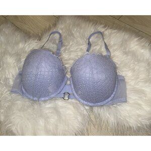 Parisian Intimates Lace Molded Cup Bra Lined Underwire Womens 38C Purple